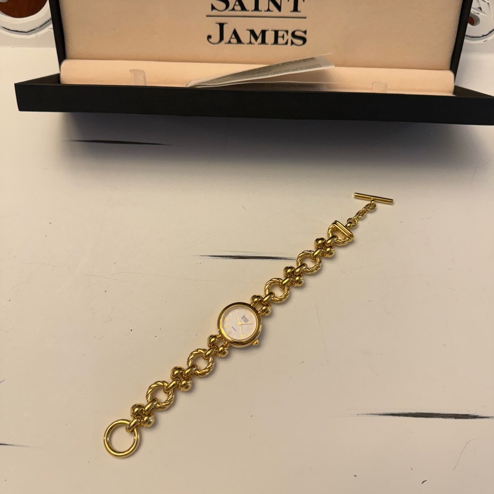 NWOT Saint James Gold Tone Watch